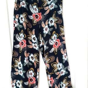 Wide Leg Floral Pant from LOFT